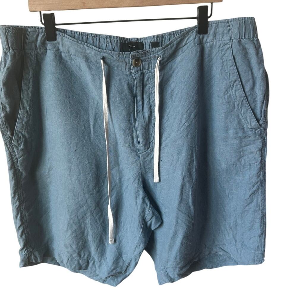 Vince Lightweight 100% Hemp Blue Drawstring Pull-On Shorts Size XL